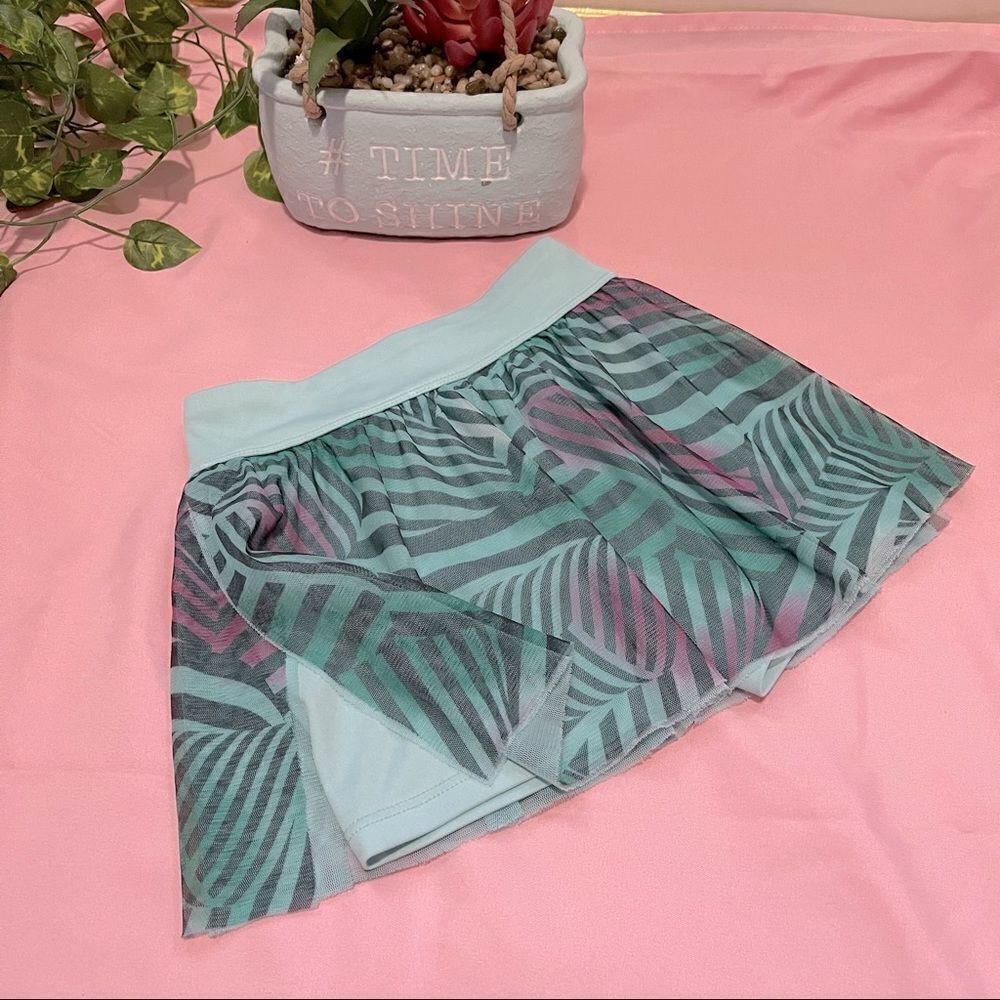 adidas Girl's Printed Mesh Skort Sz 4T - Picture 3 of 12